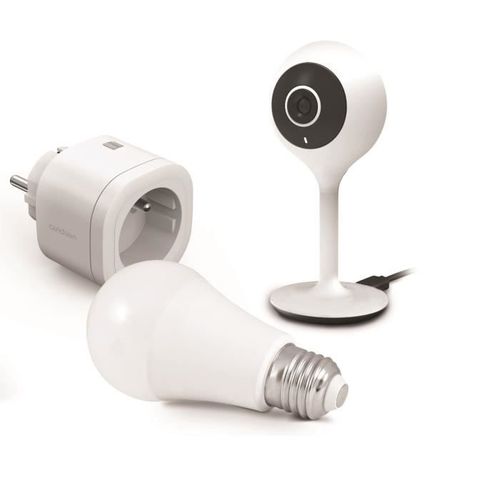 Kit Start Connect Avidsen Home (prise connectée + caméra connectée fixe + ampoule connectée)