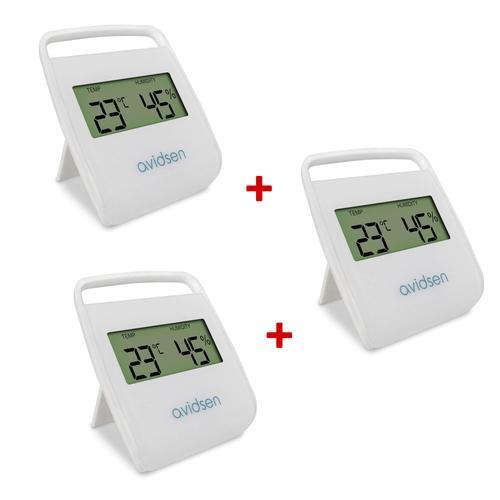 Thermomètre digital (température et humidité) pour intérieur avidsen Lot de 3