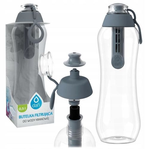 Bouteille filtrante transparente Dafi Eco-friendly 0,5 l gris