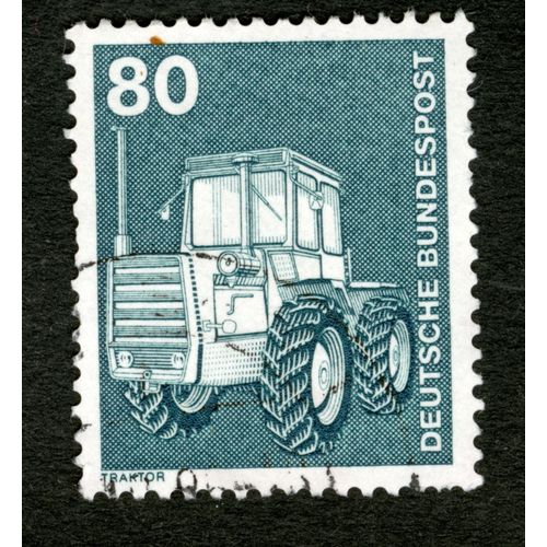 Timbre Oblitéré Deutsche Bundespost, Traktor, 80