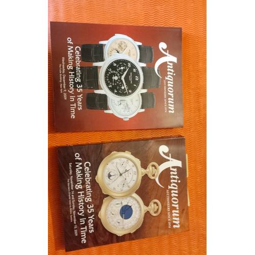 Lot De 2 Catalogues De Montres - Antiquorum Auctionneers Since 1974 - Célébrations 35 Years Of Mailing History In Time -  2009 - Patel Philippe - Rolex -  Cartier - Vacherin Constantin - En Anglais.