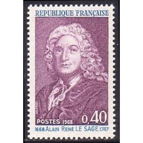 Timbre France 1968, Neuf - Alain René Le Sage (1668-1747) - 0.40 Yt 1558