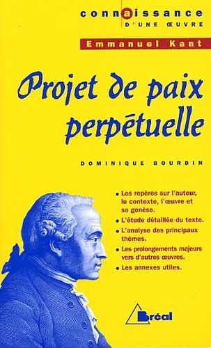 Projet De Paix Perpetuelle D'emmanuel Kant