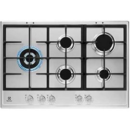 Plaque de cuisson à gaz 5 brûleurs 75 cm Inox - ELECTROLUX - KGS7566S2X