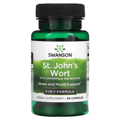 Swanson, Millepertuis À La Camomille Et Au Bacopa, 60 Capsules 