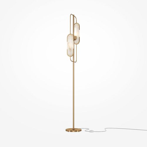 Maytoni Marmo Lampadaire Moderne 2 Lumières Or G9