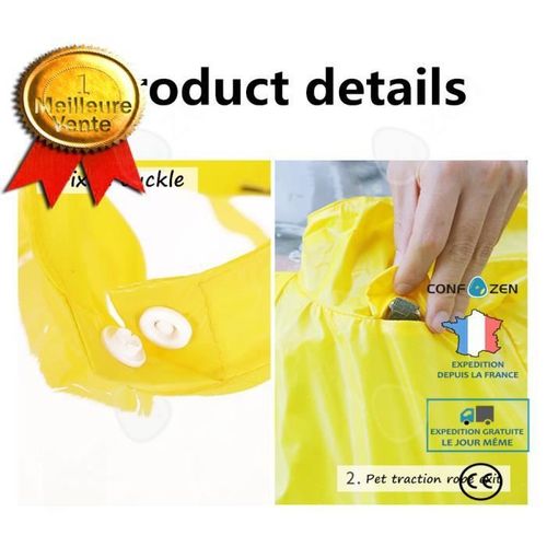 Confo® Vêtement De Pluie Petit Chien Anti Pluie Habit Protection Animaux De Compagnie Étanche Coupe Vent Disque Manteau Abri