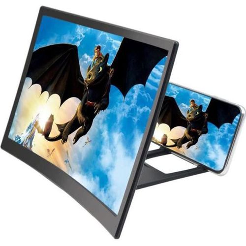 L6 12 Pouces Écran Incurvé Loupe Pour Téléphone Portable Hd Écran Agrandisseur Vidéos Films Noir Écran Incurvé De 12 Pouces-Autre