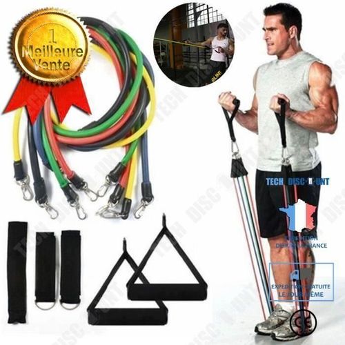 11 Pièces-Set Résistance Tubes Gym Fitness Workout Exercice Poignées Bandes De Yoga Accessoiree De Fitness Et De Musculation