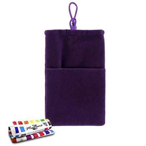 MUZZANO Pochette ORIGINALE &quotCocoon&quot Violet pour SAMSUNG I9500 / GALAXY S4 - Protection Antichoc ELEGANTE, OPTIMALE et DURABLE au design soigné EXCLUSIF + 1 STYLET et 1 CHIFFON MUZZANO OFFERTS