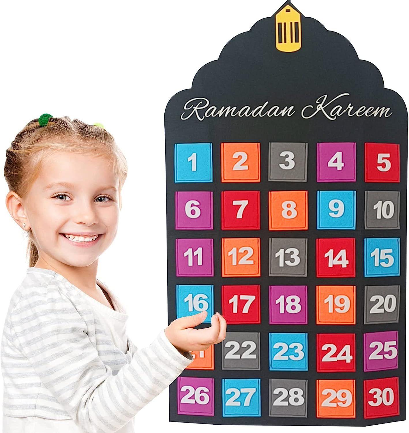 2023 Calendrier de l'Avent Ramadan, Calendrier du Compte À Rebours du  Ramadan 30 jours, DIY Eid Mubarak Ornement, Cadeau Du Ramadan Pour Enfants,  Décoration Du Ramadan