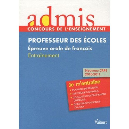 Professeur Des Écoles - Epreuve Orale De Français - Entraînement