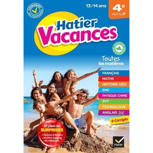 Hatier Vacances De La 4e Vers La 3e - Toutes Les Matières