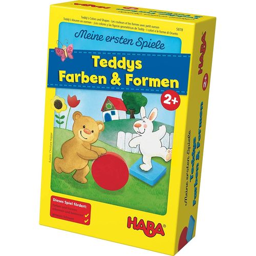 Haba- 5878-Meine Ersten Spiele Teddys, Legespielsammlung Für 1-4 Kinder Ab 2 Jahren, Zum Lernen Von Farben Und Formen, 5878, Transparent