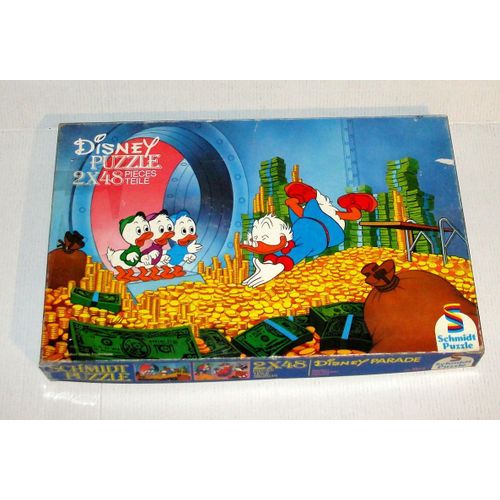 Puzzle Picsou Rapetou Disney Schmidt Boite Vintage Lot 2 Puzzles De 48 Pieces Chacun