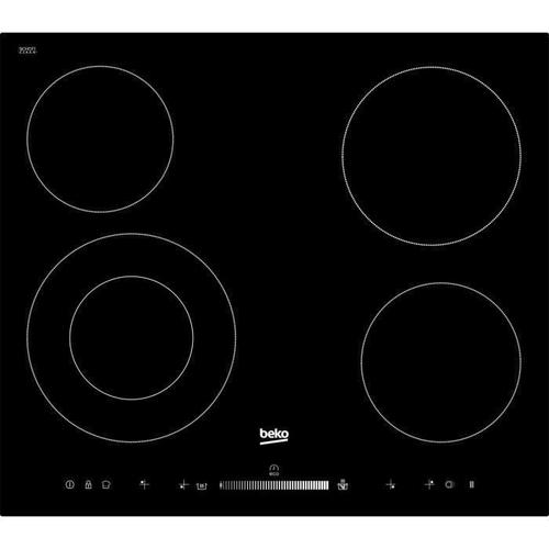 Beko HIC64502T - Vitrocéramique - 4 plaques de cuisson - Niche - largeur : 56 cm - profondeur : 49 cm - noir - sans cadre