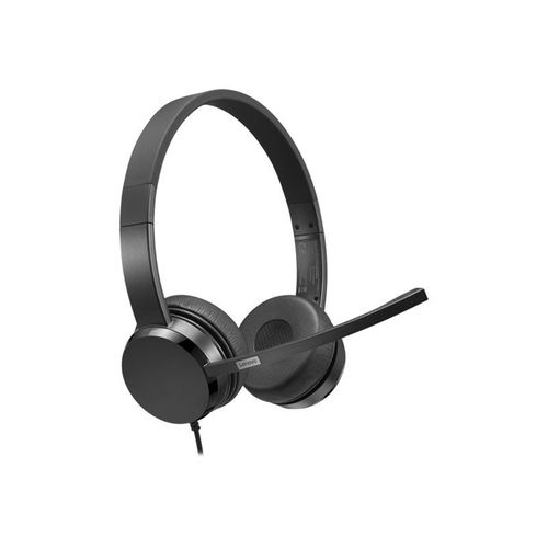 Lenovo - Micro-casque - sur-oreille - filaire - USB-A - noir - CRU - pour ThinkCentre M60q Chromebox; M70t Gen 3; ThinkCentre neo 70; ThinkPad E14 Gen 3
