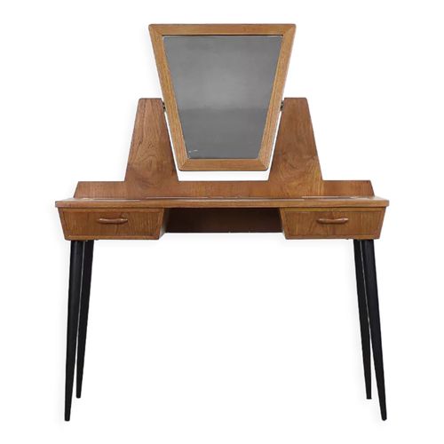 Coiffeuse Scandinave En Teck Annes 1960 Marron