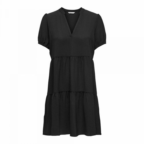 Robe Manches Courtes Bouffante Col V Cintrée Femme Only