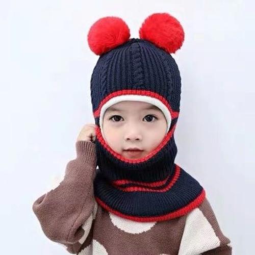 Grossiste Cagoule en tricot à motif écouteurs pour bébé et enfant, fille ou  garçon,adorable couvre-chef chaud à doublure en velours, idéal l'hiver, –  Destockage