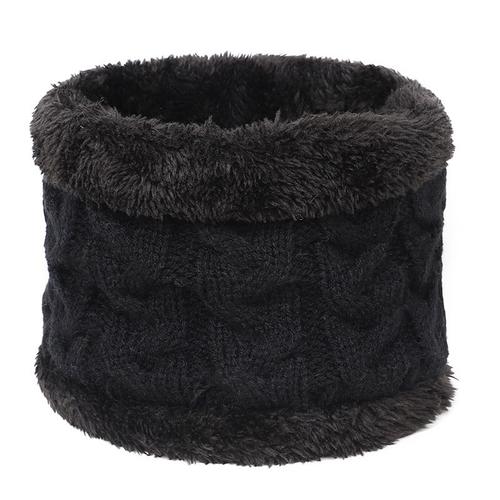 Couleur Noir Foulard Chapeau Mignon Pour Bébé, Écharpe, Gants, Ensemble De Costume, Bonnet Pour Enfants, Chapeaux Pour Filles, Faux Ballon, Pompon En Peluche, Garder Au Chaud, Skullies Tricotés D'hiver