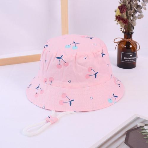 Couleur Rose Cerise 50cm Printemps Automne Mince Dessin Animé Dinosaure Imprimer Bébé Seau Chapeau Coton Pêcheur Chapeaux Enfants Été Bambin Garçons Filles Panama Casquette De Soleil