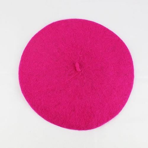 Couleur Rose Rouge Béret En Laine Pour Bébé Fille Et Enfant,Chapeau À La Mode Vintage En Laine, Modèle De Peintre, Couleurs Bonbons, Accessoire Pour Les Cheveux,