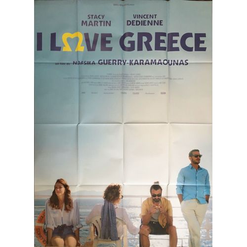 I Love Greece - Affiche Originale De Cinéma - Format 120x160 Cm - Un Film De Nafsika Guerry-Karamaounas Avec Stacy Martin, Vincent Dedienne, Maria Apostolakea, Panagos Ioakeim, Vana Karamaounas - 2022