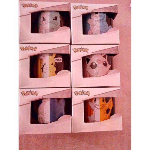 Lot De 6 Mugs « Collection Pokemon 2024 »