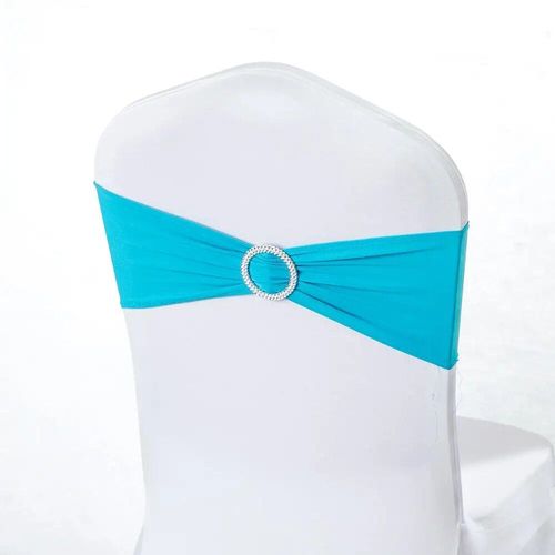 Ceinturage Classique En Lycra Bleu Royal,50 Pièces,Bande De Chaise Extensible,Boucle Ronde Pour Mariage,Conférence,Hôtel,Banquet,Fête