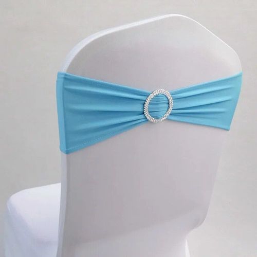 Ceinturage Classique En Lycra Bleu Royal,50 Pièces,Bande De Chaise Extensible,Boucle Ronde Pour Mariage,Conférence,Hôtel,Banquet,Fête