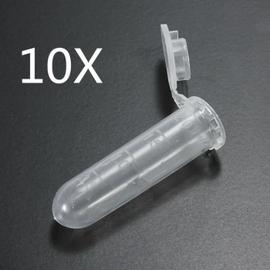 10x Tube à Essai avec Bouchon à Vis en Plastique Tube de