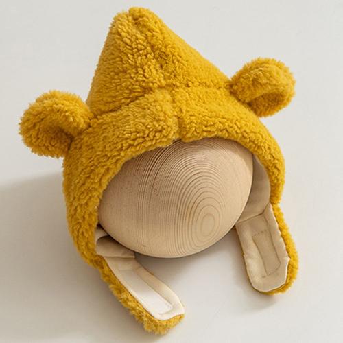 Couleur Jaune Ours Fit 3 À 24 Mois Chapeau Polaire Pour Bébé, Oreilles De Lapin, Doux, Chaud, En Peluche, Pour Enfants, Garçons Et Filles