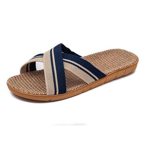 Sandales Plates En Lin Antidérapantes Pour Femme,Pantoufles D'niklégères,Semelle Souple,Maison,Été,36-45