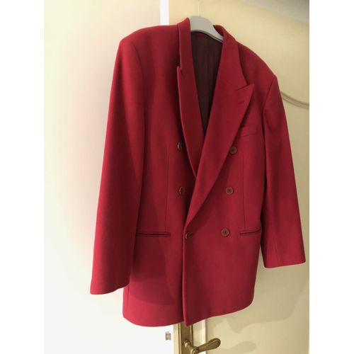 Veste Rouge Homme T. 46/48 Laine Et Cashmere "Briefing"