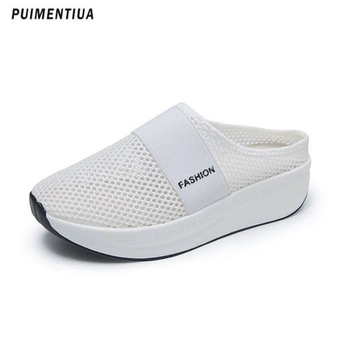 Chaussures Chaussures De Marche Orth4wd Pour Femmesandales Pour Diabétiquemules Plateformediapositives En Maillepantoufles Légèresà Semelle Compensée