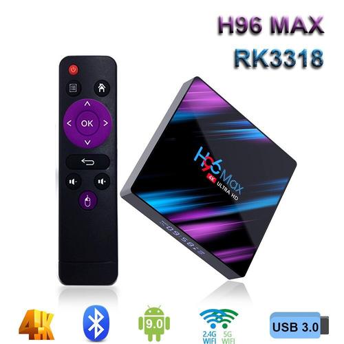 H96 MAX Smart TV Box 9.0 Rockchip RK3318 32 GB/64 GB Android tv box 2.4/5.0G WiFi Bluetooth 4.0 4 K 3D iptv Android box