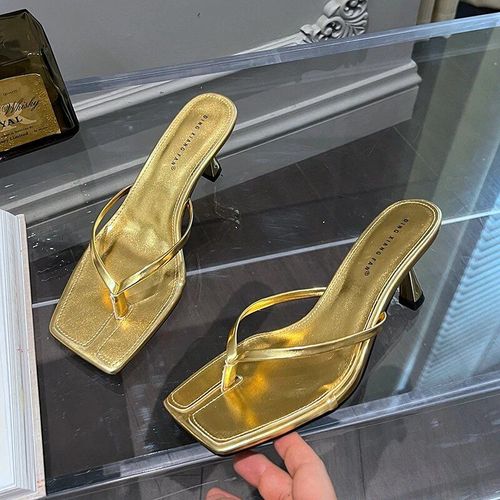 Suojialun Pantoufle Talons Hauts Et Fins Pour Femme Tongs Enfiler Bandetroite Robe D'extérieur Alicanteté 2023