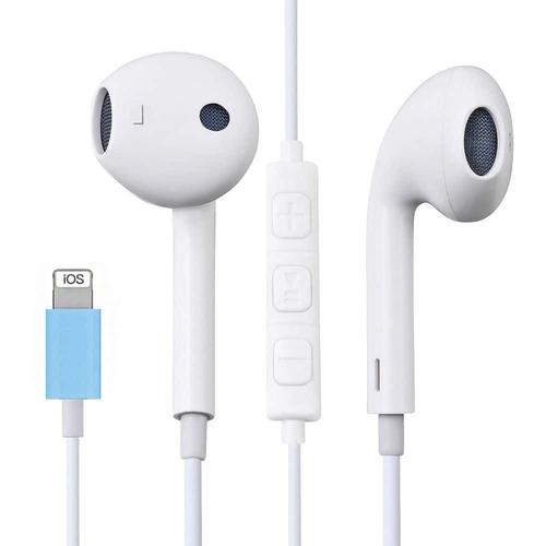 Casque audio (Bluetooth) Dans L'oreille écouteurs pour iPhone 7 8 Plus X XR XS MAX 11 Pro Max Son Stéréo Filaire - WHITE #B