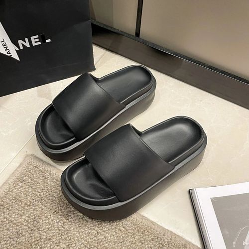 Oligpantoufles Semelle Optique Pour Femmes Pantoufles Plateforme Pour La Maison Coordonnantes Surélevées Vêtements D'extérieur D'été Nouvelle Mode 8cm
