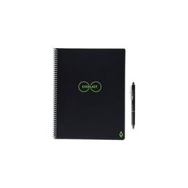 Rocketbook Everlast Letter Bloc-Notes Intelligent Réutilisable Cahier Noir