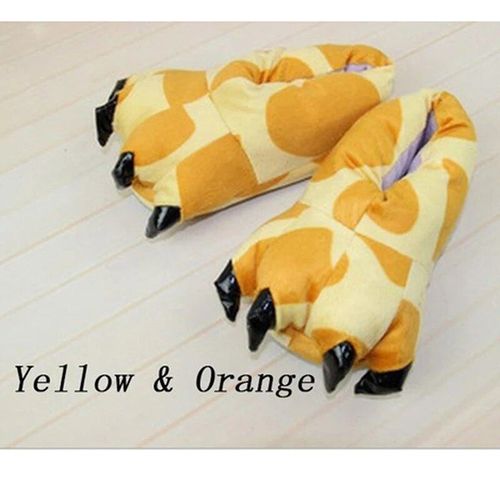 Pantoufles De Sol D'intérieur Douces Et Chaudes Pour Hommes Et Femmes,Chaussures De Patte D'animal Drôle,Monstre De Noël,Griffe De Dinosaure,Peluche,Maison,Hiver,2023