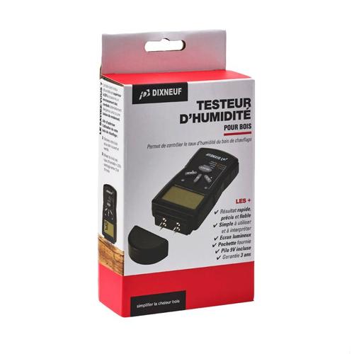 DIXNEUF TESTEUR D'HUMIDITE POUR BOIS BUCHE POELE CHEMINEE FEU CHALEUR CHAUFFAGE MAISON COMASOUND KARTEL