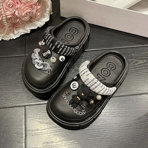 Pantoufles De Décoration Mignonnes Pour Femmes,Sabots Ventilés,Sandales À Plateforme,Chaussures D'été En Plein Air,Diapositives De Plage,Marque,2023