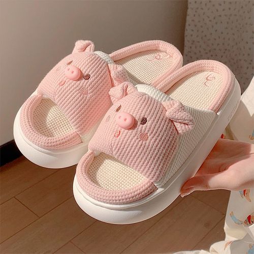 Chaussures Pantoufles De Cochon Mignonnes Pour Femmestoutes Saisonsrespirantesouvertespour La Maisonunisexede Haute Qualité