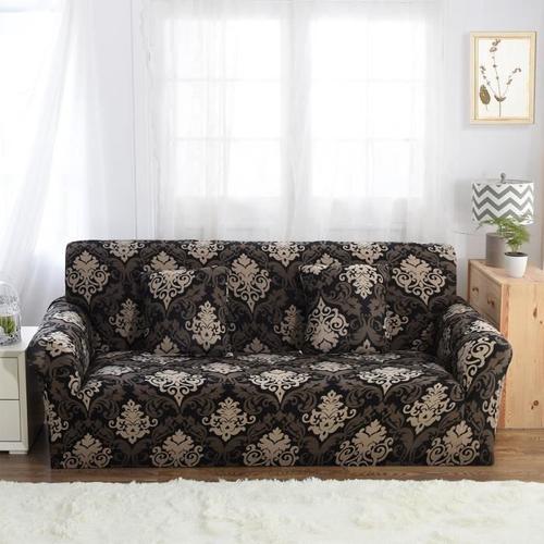 Housse De Canape Doux Élastique Protecteur Couch + Bande Fixe Un Siège 235-300cm Ep04321