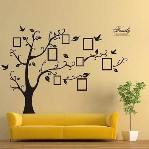 art mémoire arbre photo sticker mural pour salon décoration ep16614