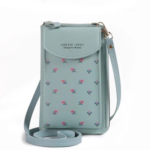 Portefeuille en cuir imprimé fleuri pour femme,sac à main à sangles initiées,téléphone portable,grands porte-cartes,poches pour filles,2022