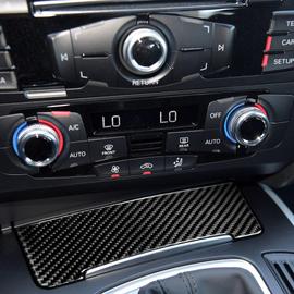 Couverture de panneau de changement de vitesse de console centrale en fibre  de carbone veritable, garniture de cadre, Audi A4, B8, A5, 2009, 2010 ...