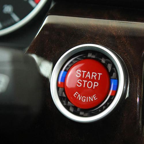  Autocollant pour bouton Start Stop Engine de réparation Bouton  d'allumage de remplacement Noir
